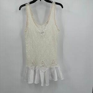 Cinema Etoile Womens Vintage Fairy Chemise Nightgown Size M Coquette Romantic